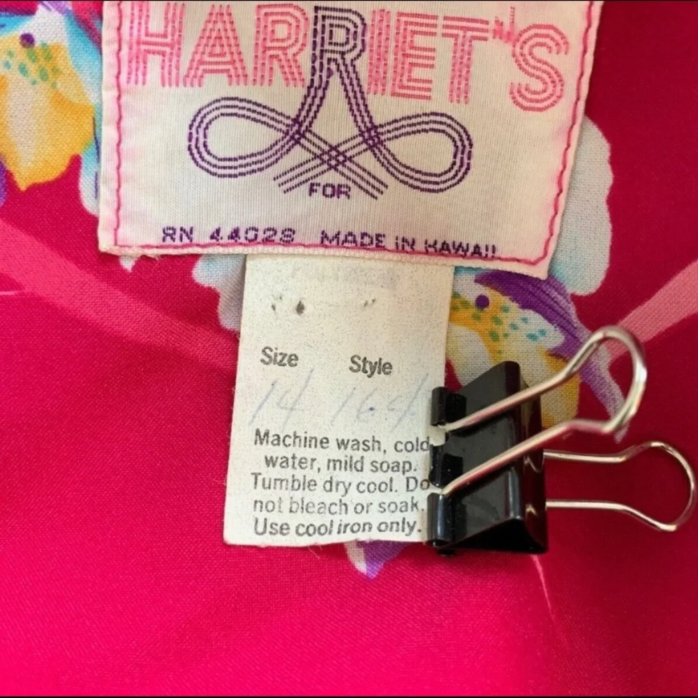 Harriet's Hawaiian Maxi Dress Pink Floral Tropical - Picture 4 of 4